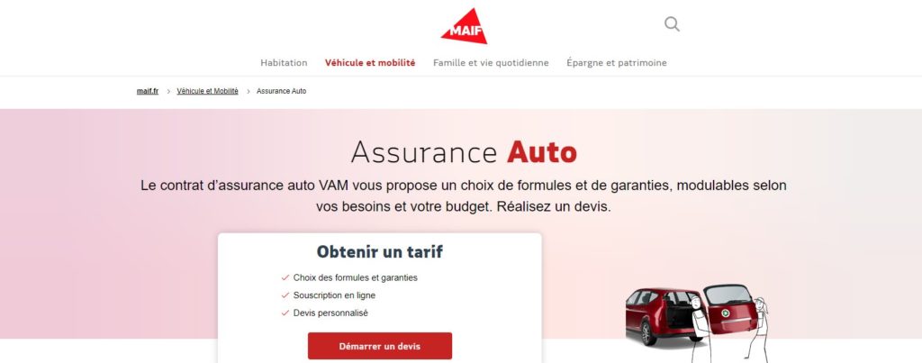 obtenez rapidement votre devis d'assurance auto avec maif. comparez les options adaptées à vos besoins et profitez d'une couverture complète avec un service client de qualité.