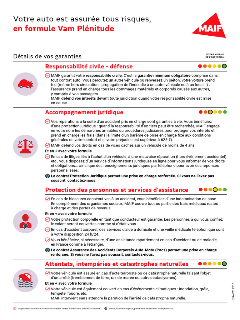 découvrez l'assurance auto maif, une couverture adaptée à vos besoins pour un confort et une sérénité sur la route. profitez de garanties complètes et d'un service client attentif pour une protection optimale de votre véhicule.
